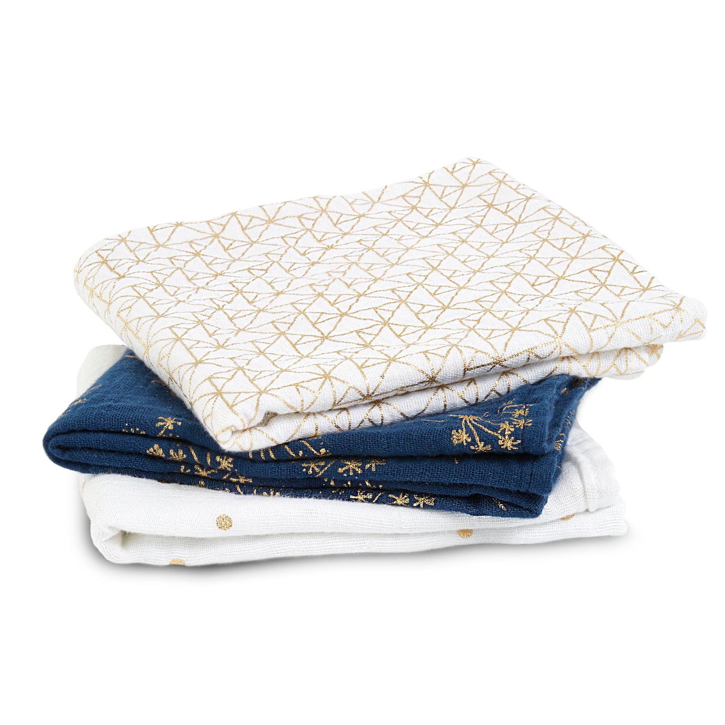 aden + anais™ organic cotton muslin merliukai (3 vnt.)
