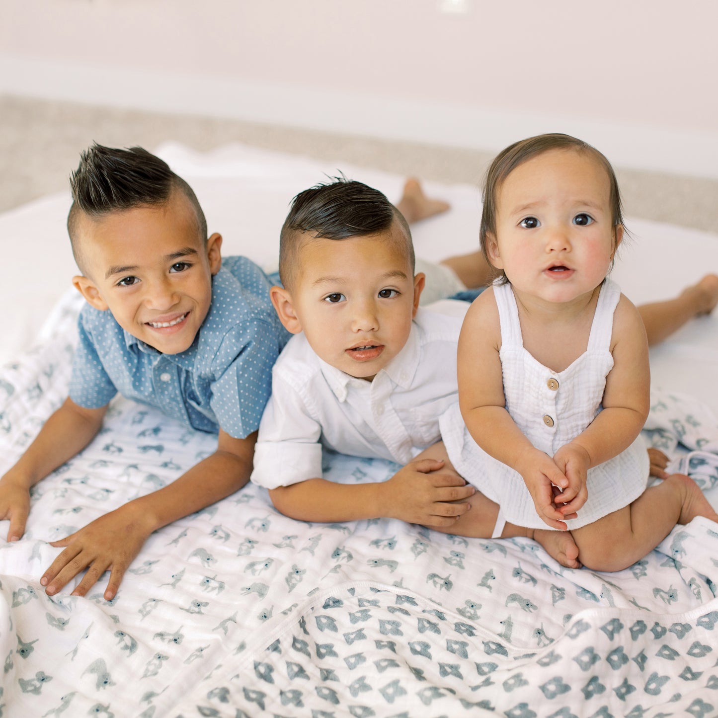 aden + anais™ organic cotton muslin merliukai (3 vnt.)