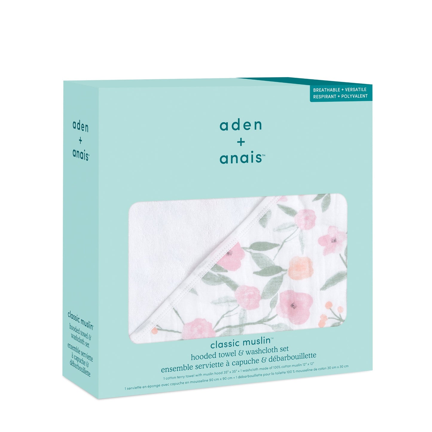 aden + anais™ boutique cotton rankšluostis + plaušinė