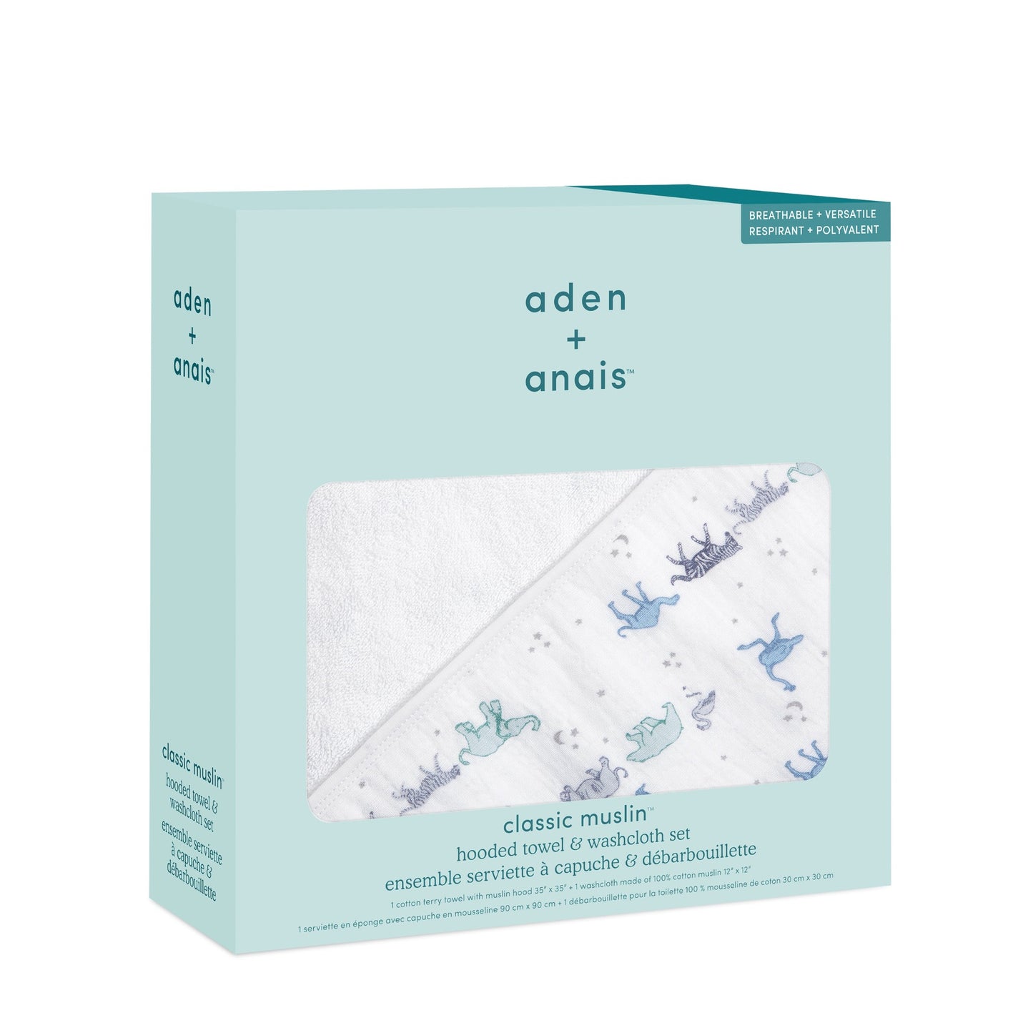 aden + anais™ boutique cotton rankšluostis + plaušinė