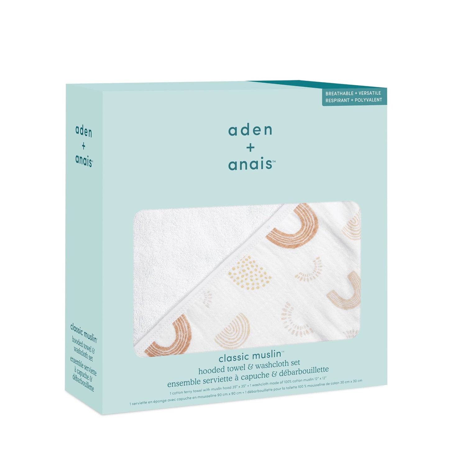 aden + anais™ boutique cotton rankšluostis + plaušinė