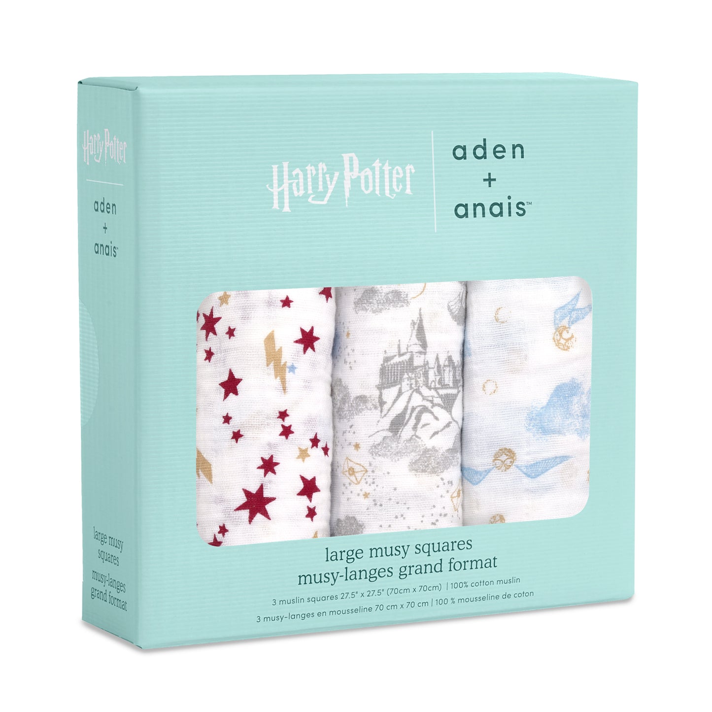 aden + anais™ organic cotton muslin merliukai (3 vnt.)