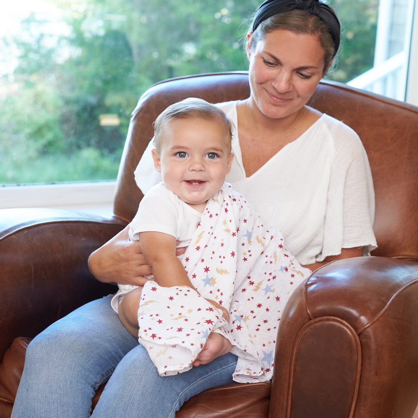 aden + anais™ organic cotton muslin merliukai (3 vnt.)