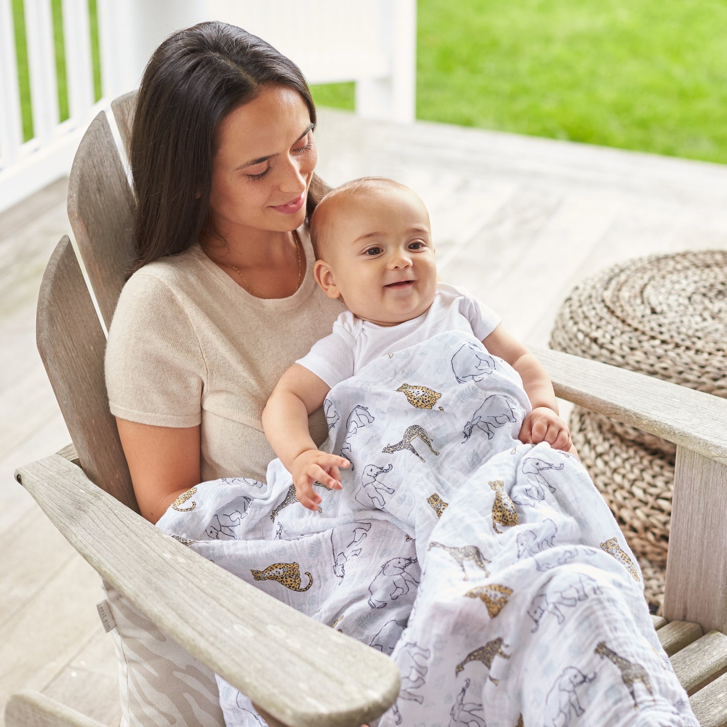 aden + anais™ organic cotton muslin merliukai (3 vnt.)