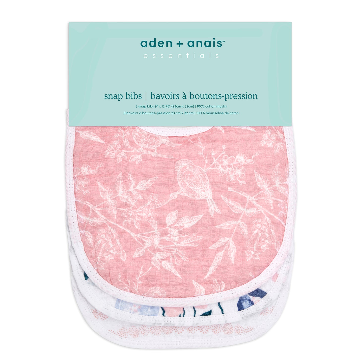 aden + anais™ snap bibs užsegami seilinukai (3 vnt.)