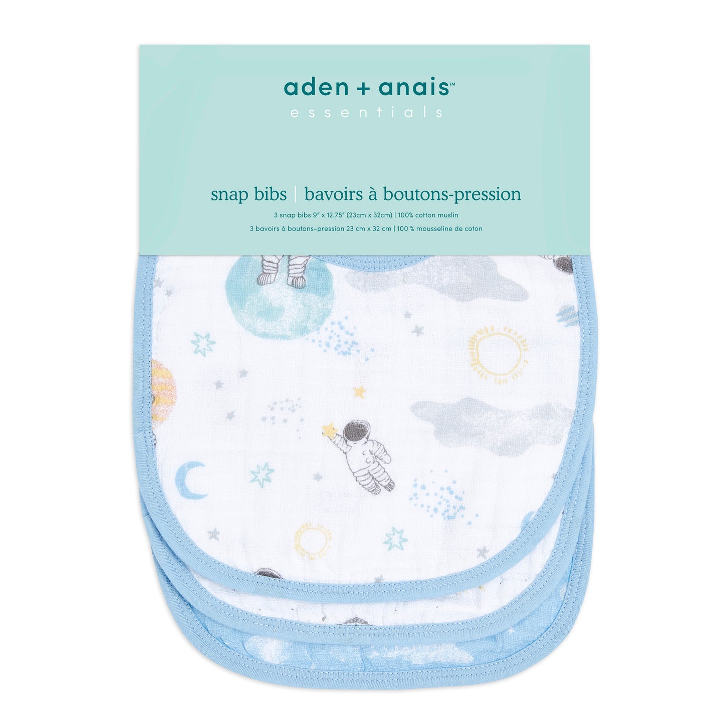aden + anais™ snap bibs užsegami seilinukai (3 vnt.)