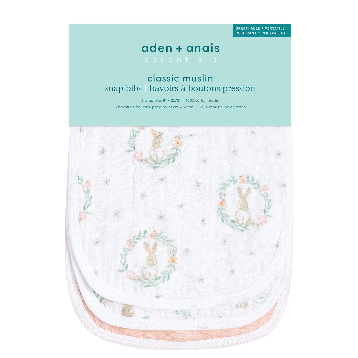 aden + anais™ snap bibs užsegami seilinukai (3 vnt.)