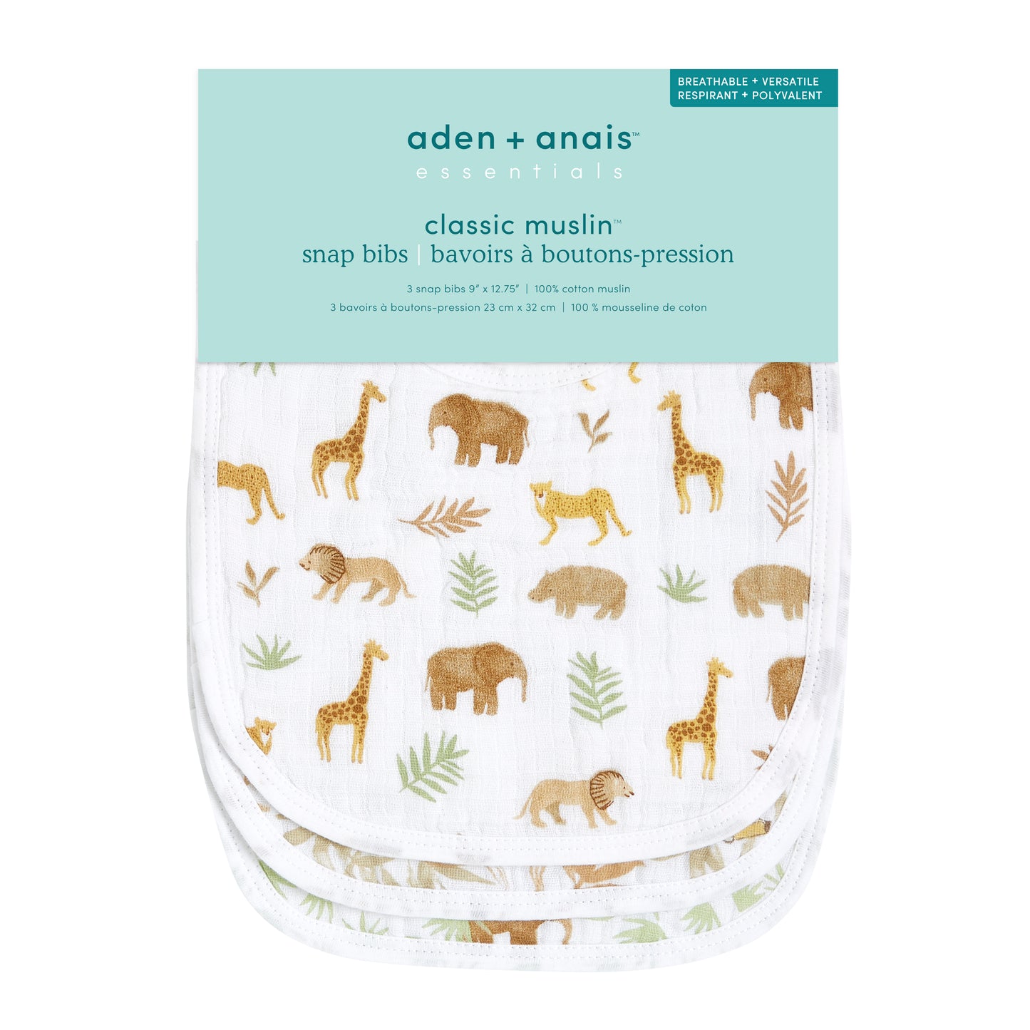 aden + anais™ snap bibs užsegami seilinukai (3 vnt.)