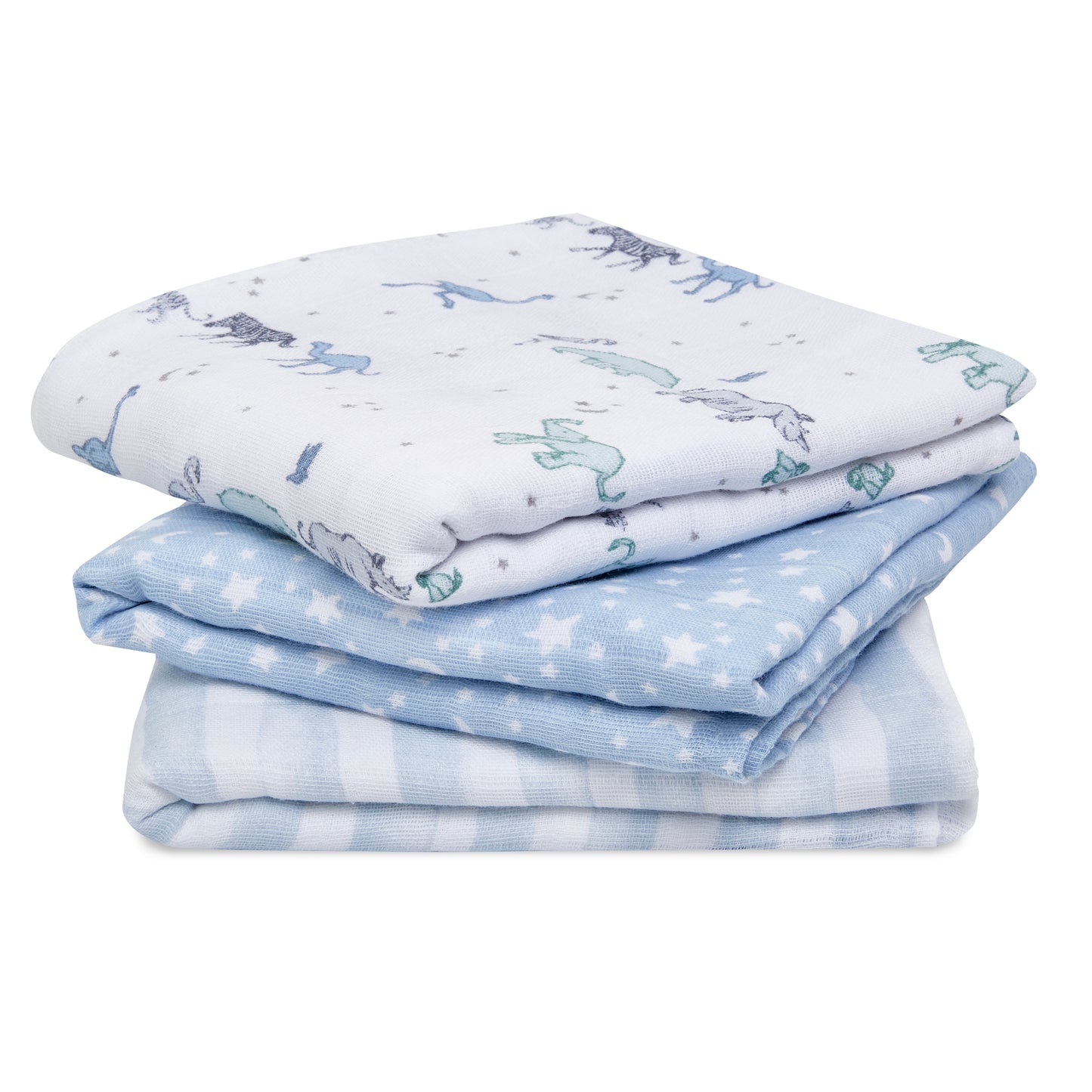 aden + anais™ organic cotton muslin merliukai (3 vnt.) - Tiny Humans