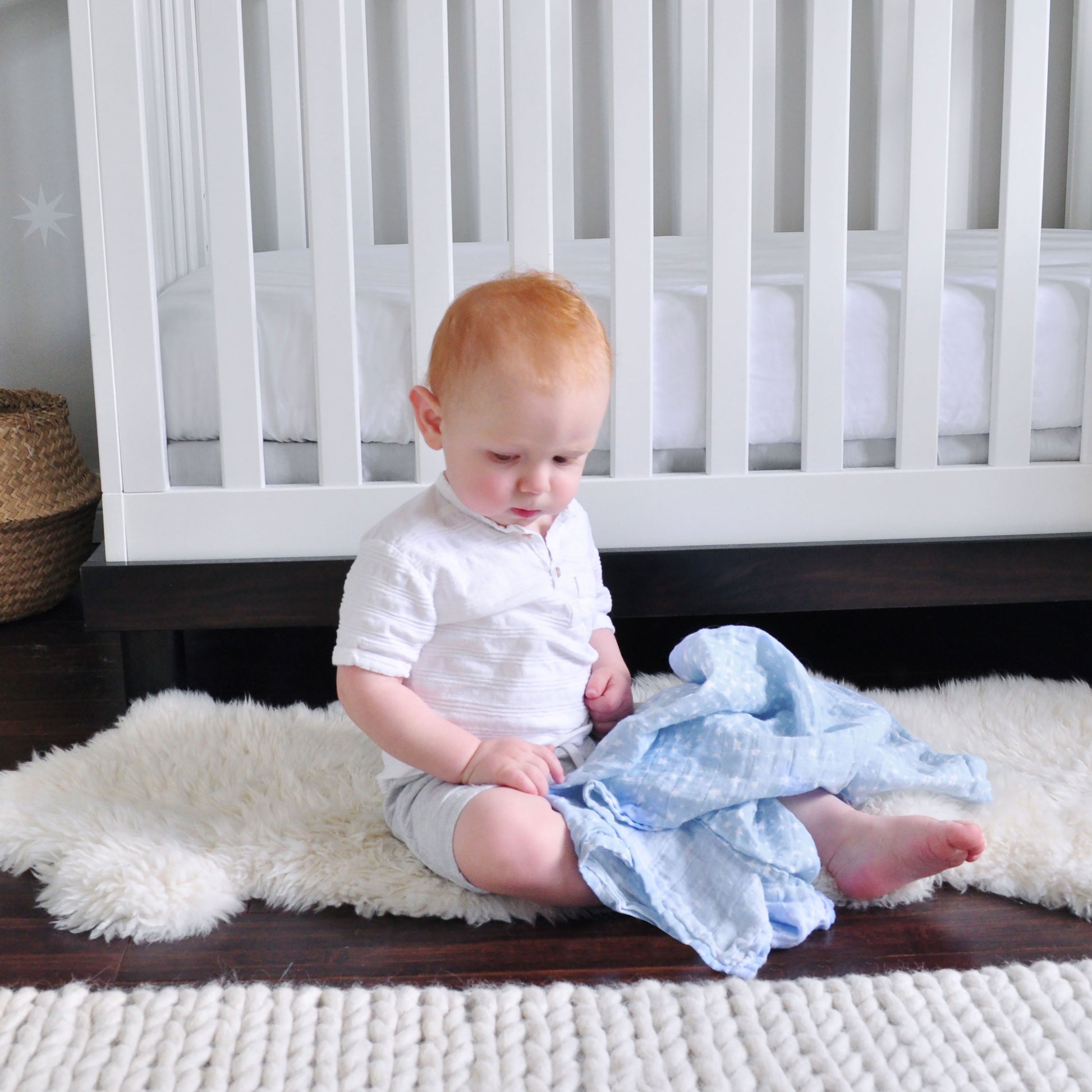 aden + anais™ organic cotton muslin merliukai (3 vnt.) - Tiny Humans