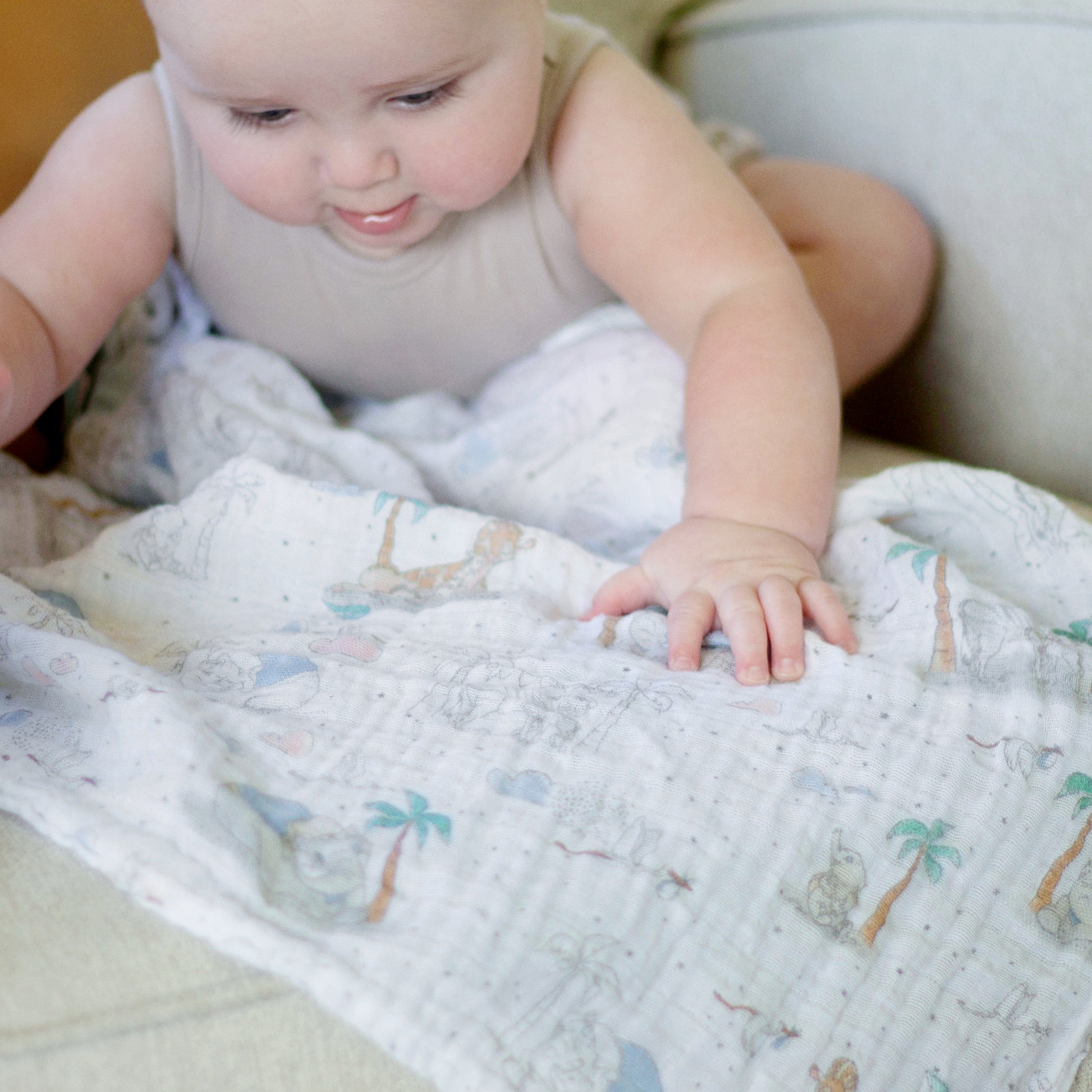 aden + anais™ organic cotton muslin merliukai (3 vnt.) - Tiny Humans