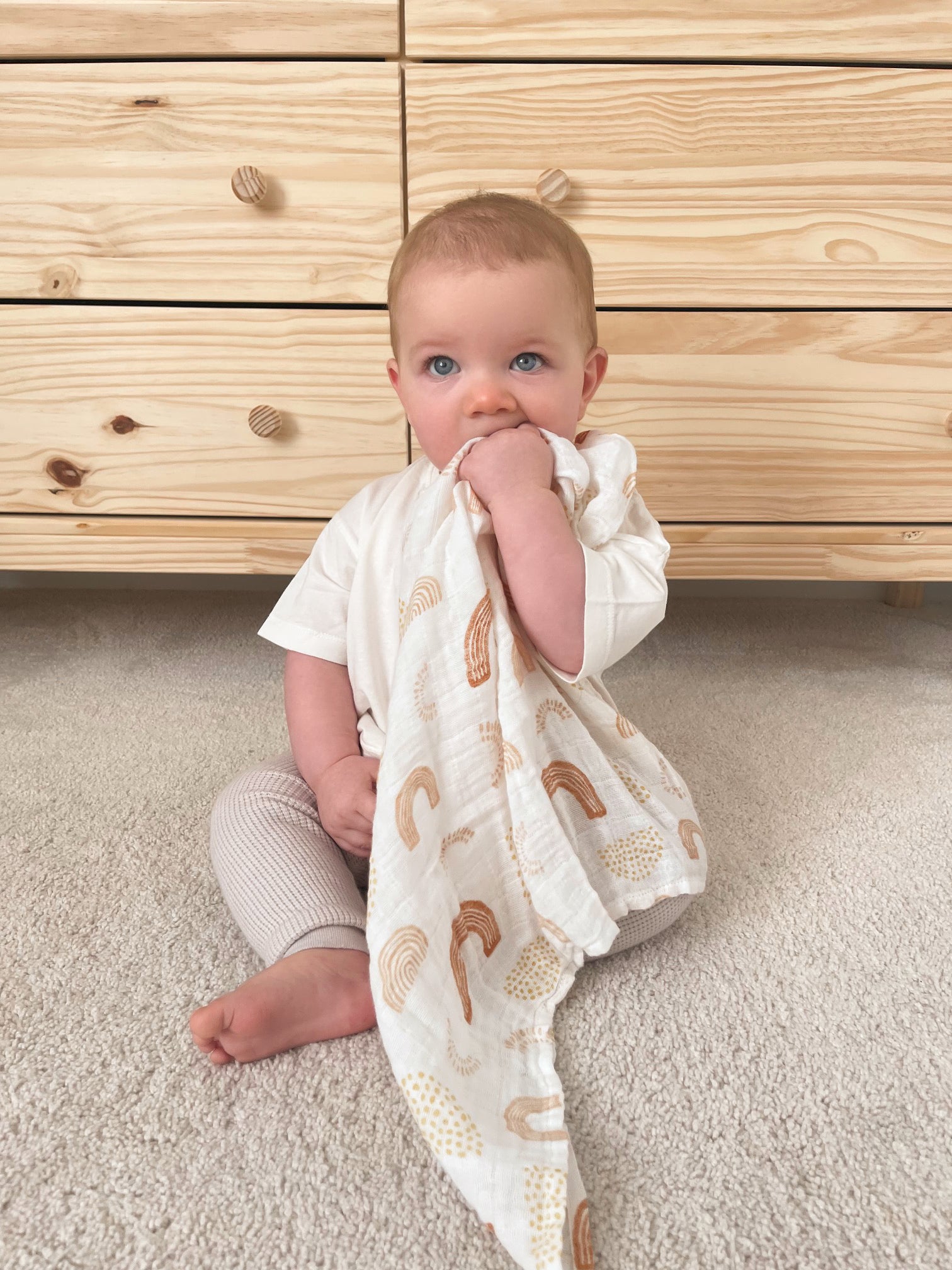 aden + anais™ organic cotton muslin merliukai (3 vnt.) - Tiny Humans