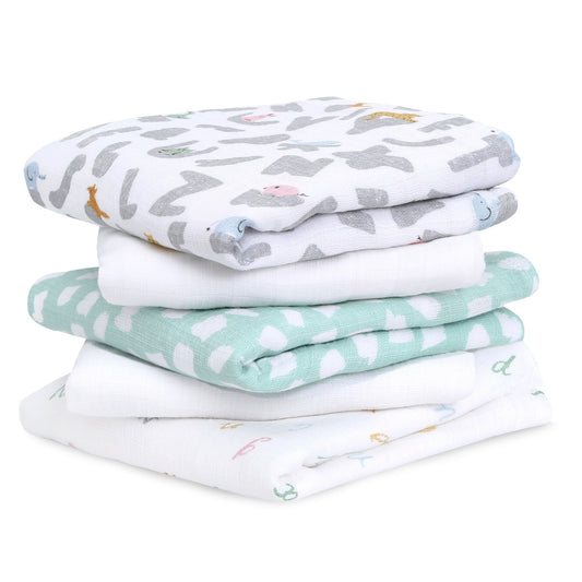 aden + anais™ essentials classic muslin merliukai (5 vnt.) - Tiny Humans