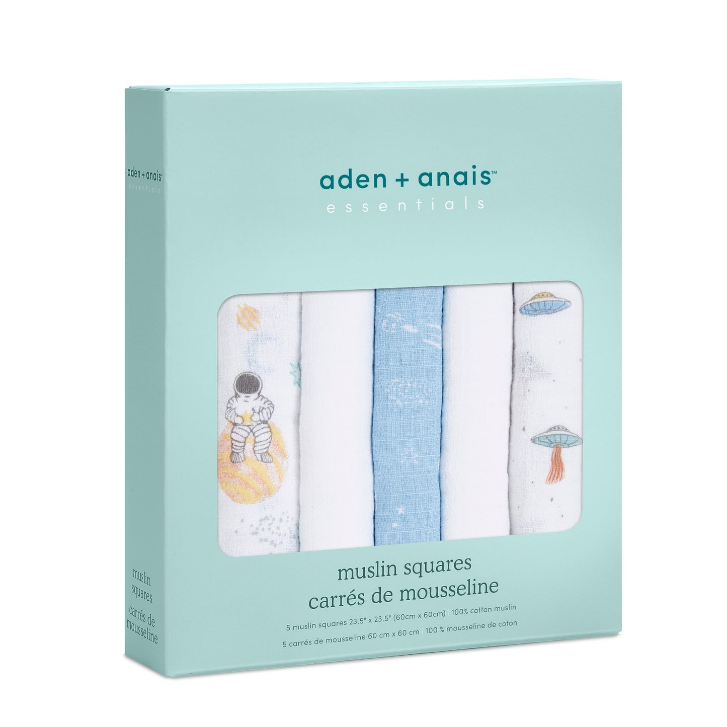 aden + anais™ essentials classic muslin merliukai (5 vnt.) - Tiny Humans