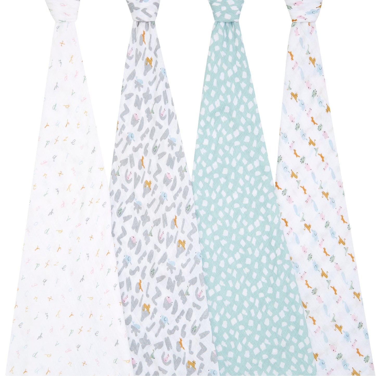 aden + anais™ essentials cotton muslin vystyklai (4 vnt.) - Tiny Humans