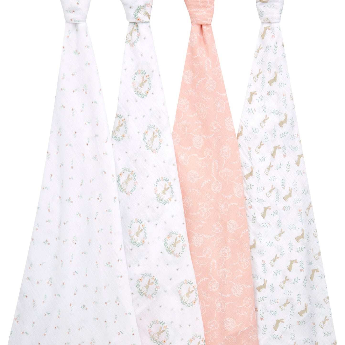 aden + anais™ essentials cotton muslin vystyklai (4 vnt.) - Tiny Humans