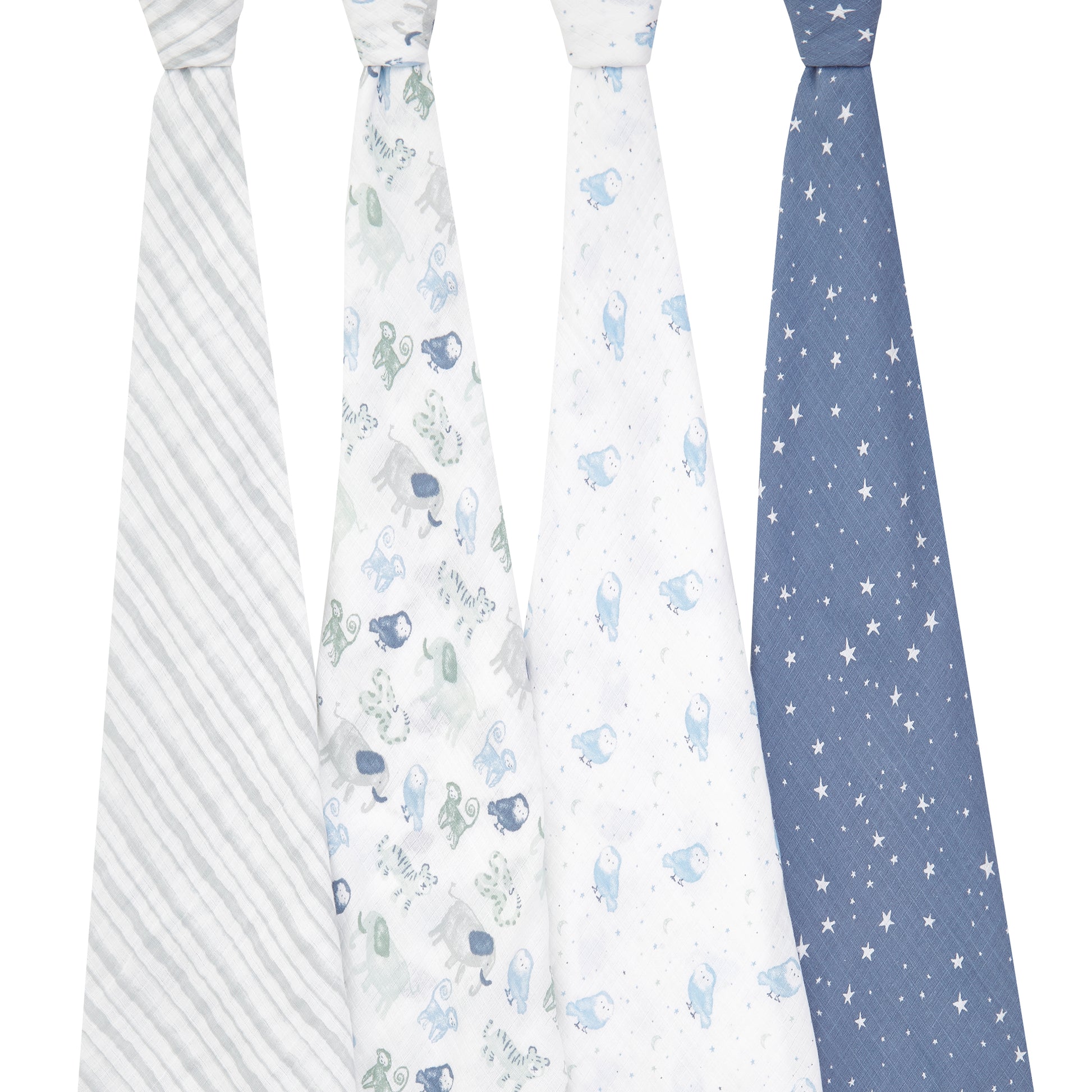 aden + anais™ essentials cotton muslin vystyklai (4 vnt.) - Tiny Humans