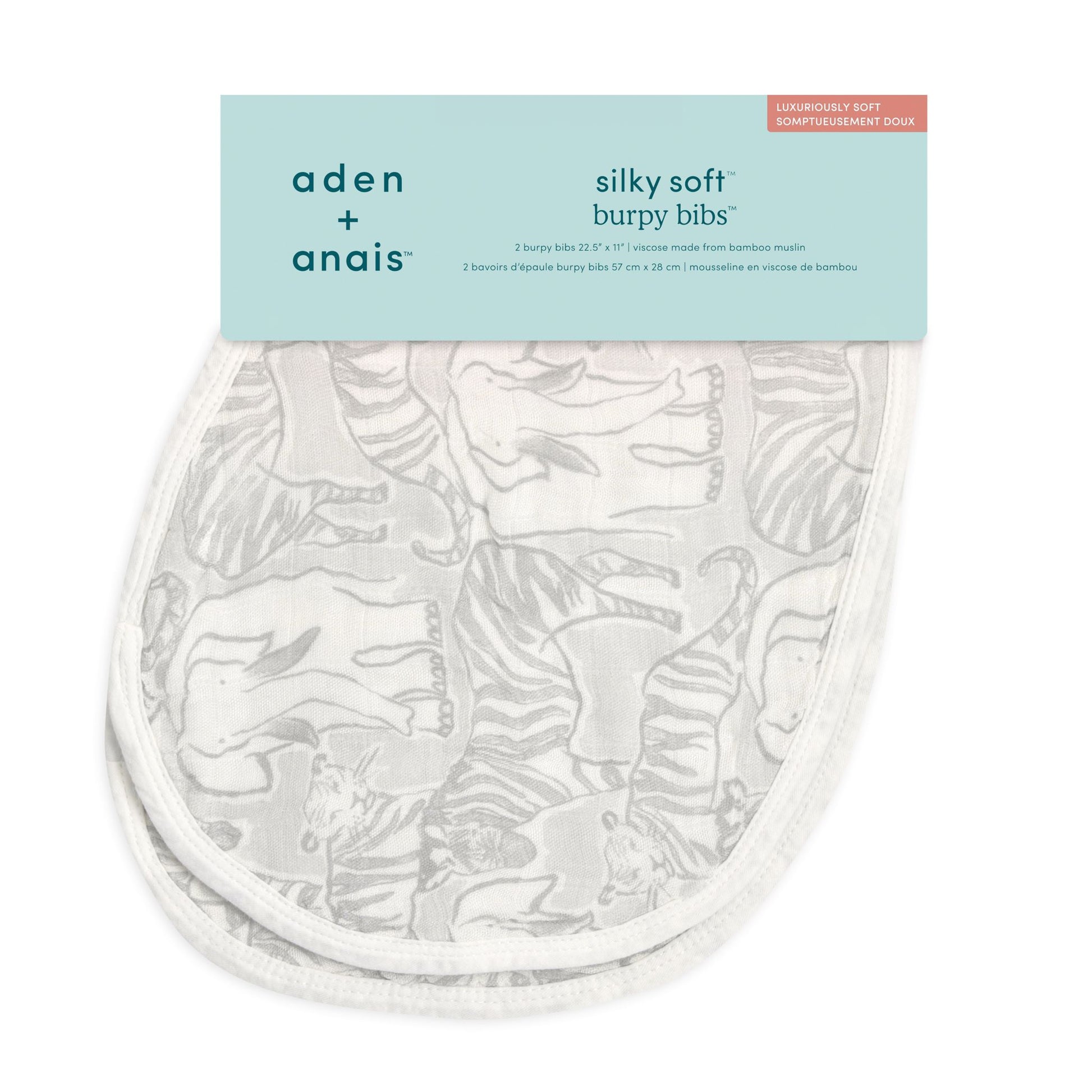 aden + anais™ Boutique Silky Soft burpy bib seilinukas (2 vnt.) - Tiny Humans