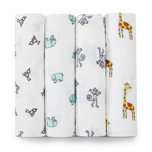 aden + anais™ Boutique muslin vystyklai (4 vnt.) - Tiny Humans