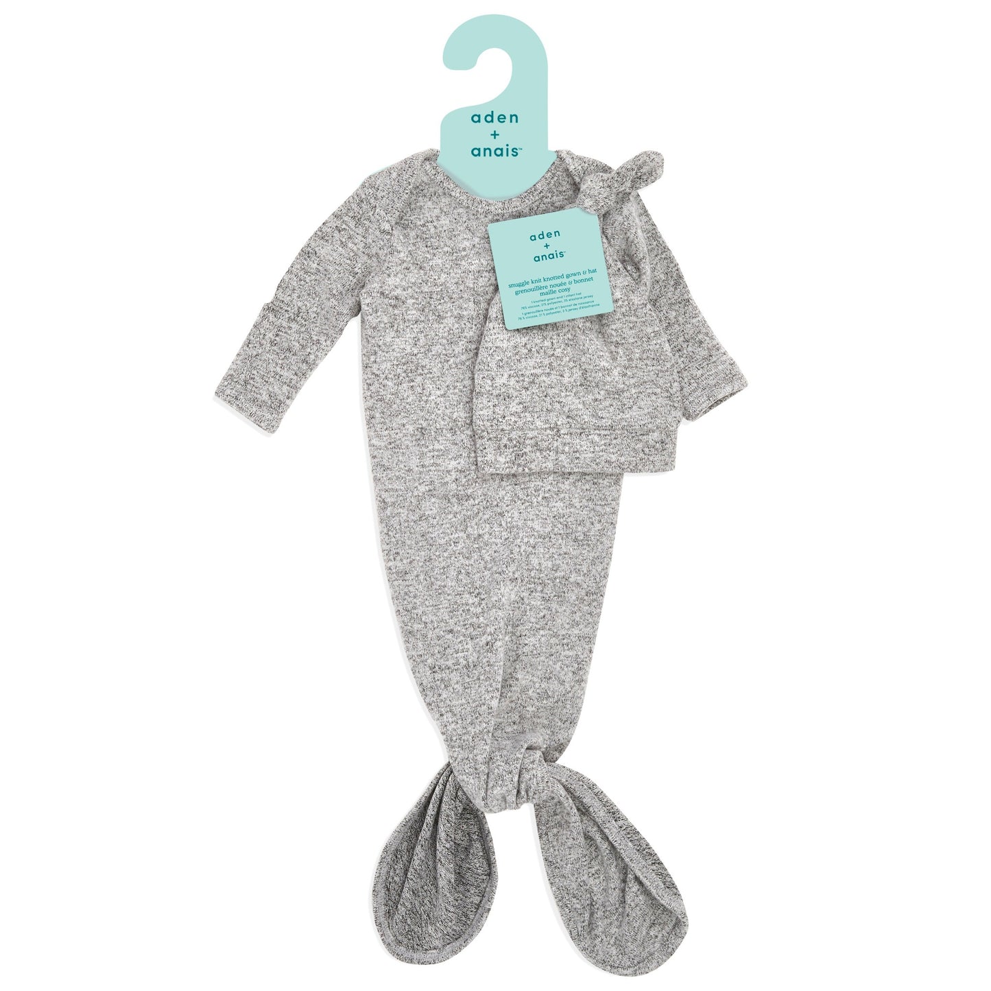 aden + anais SNUGGLE KNIT™ surišamas smėlinukas + kepurėlė - Tiny Humans