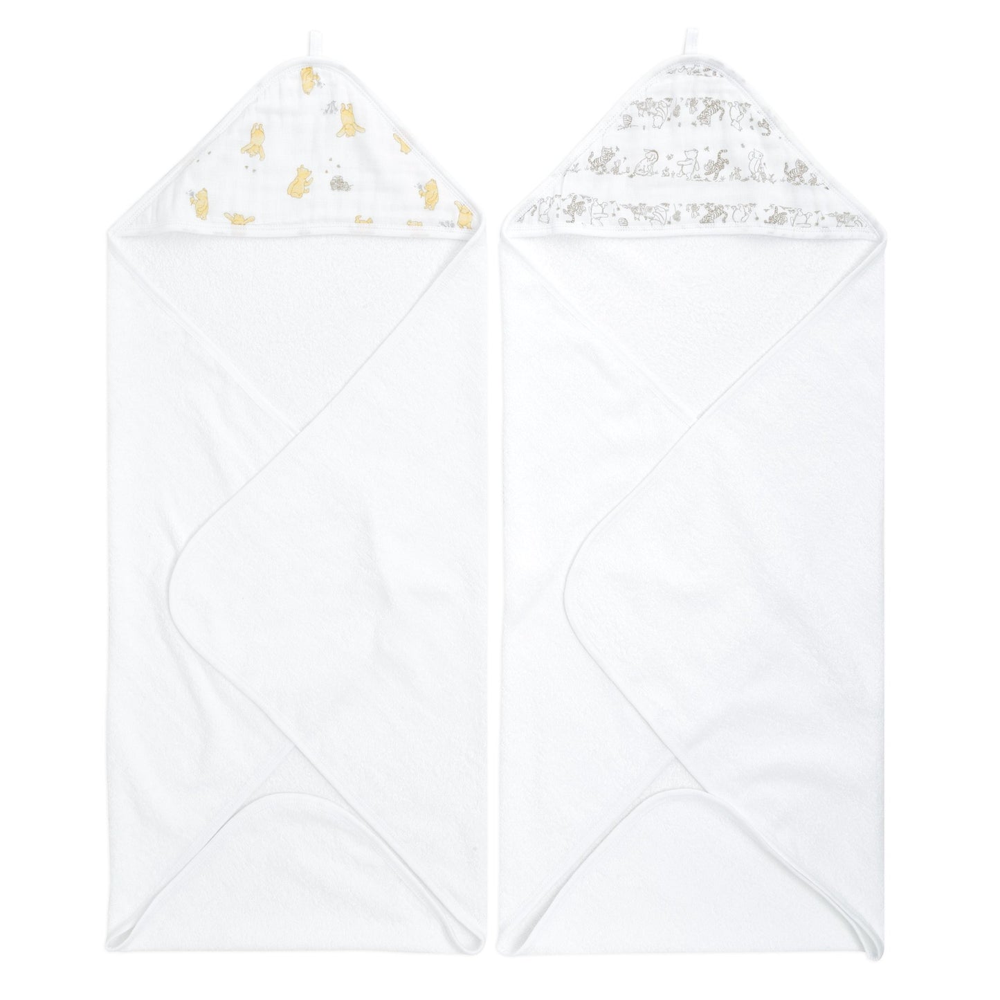 aden + anais™ essentials rankšluosčiai su gobtuvu (2 vnt.) - Tiny Humans
