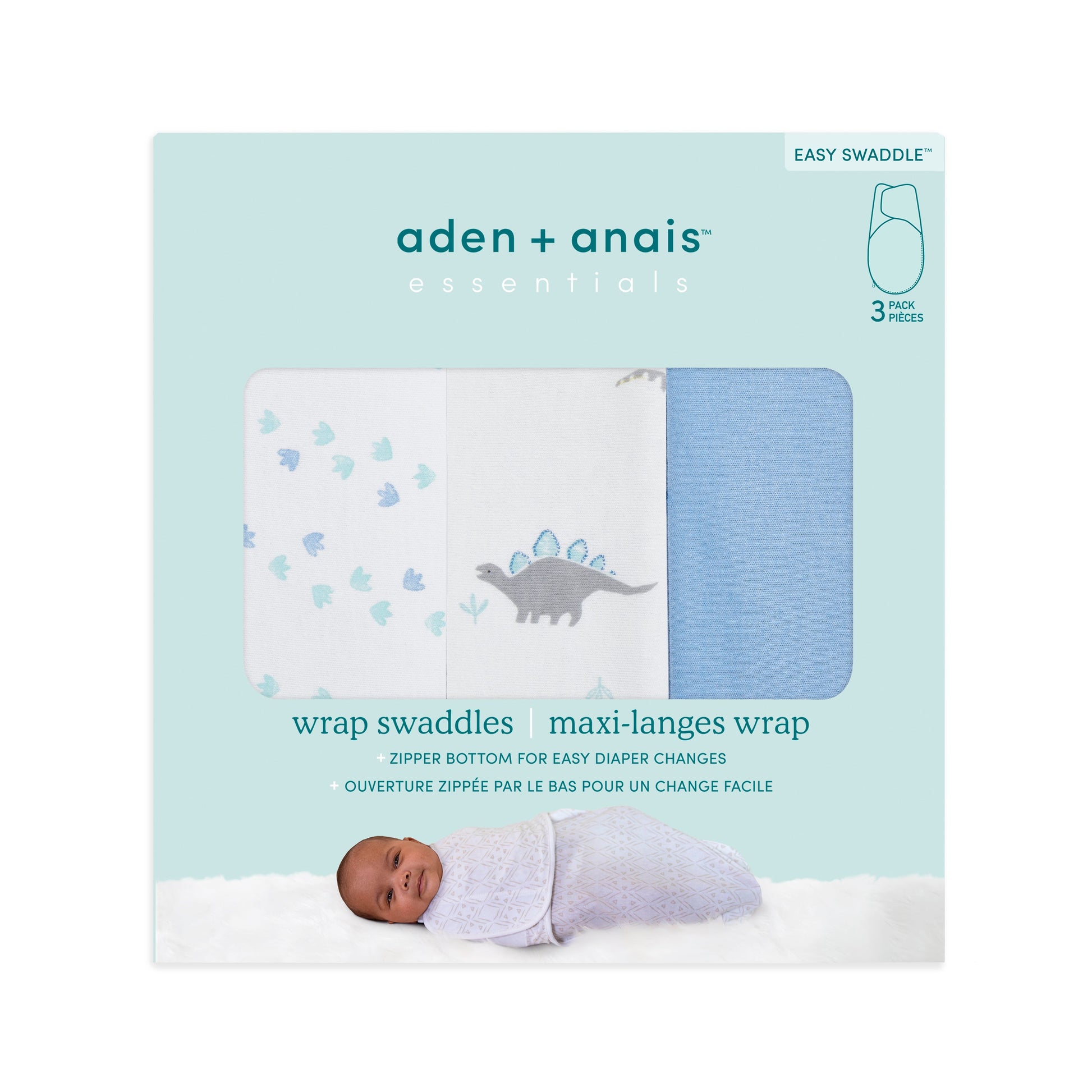 aden + anais™ essentials swaddle wrap vystyklai (3vnt.) - Tiny Humans