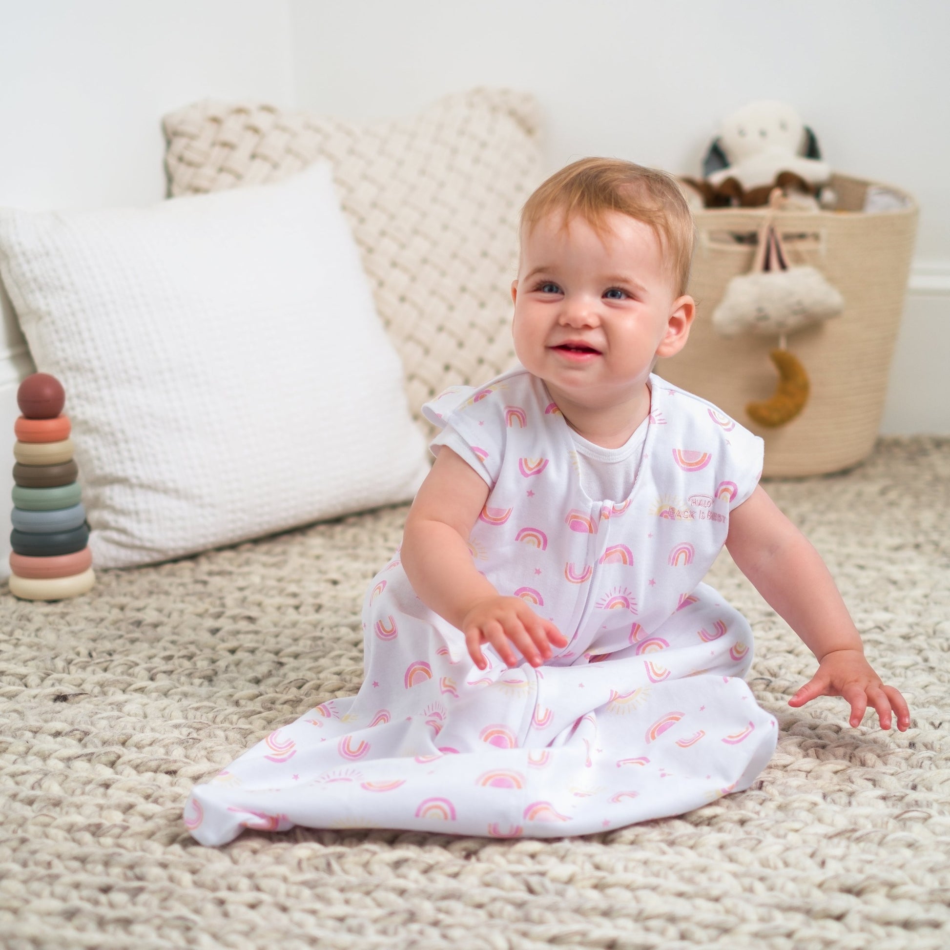 HALO SLEEPSACK® Sunshine Rainbows miegmaišis 0.5 TOG - Tiny Humans