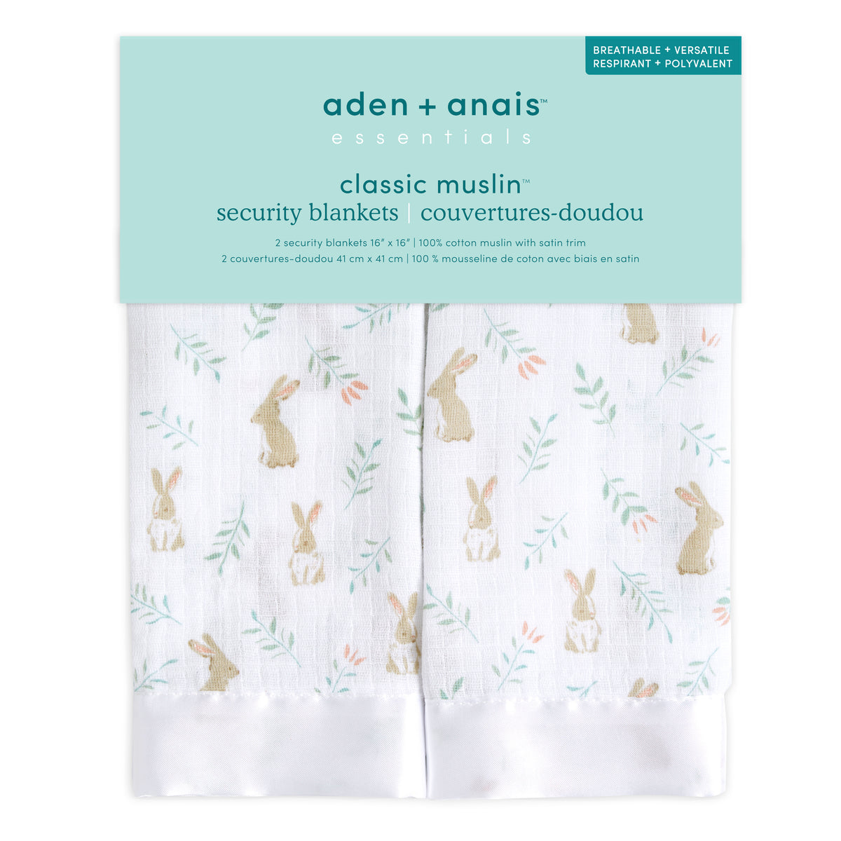 aden + anais™ essentials security blanket miego merliukas (2 vnt.)