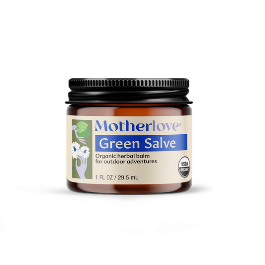 Motherlove® Green Salve daugiafunkcinis raminamasis balzamas nubrozdinimamas, įkandimams, mėlynėms ir kt. odos sudirginimams