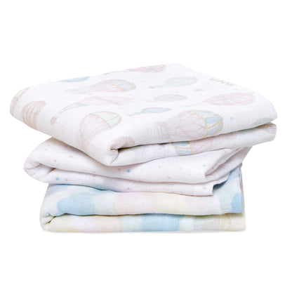 aden + anais™ organic cotton muslin merliukai (3 vnt.) - Tiny Humans