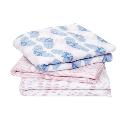 aden + anais™ organic cotton muslin merliukai (3 vnt.) - Tiny Humans