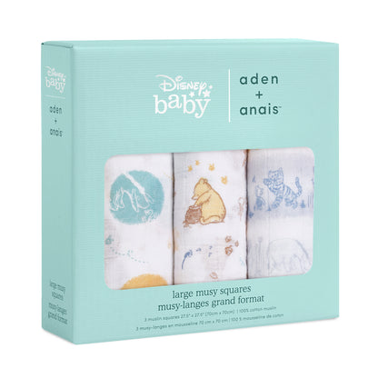 aden + anais™ organic cotton muslin merliukai (3 vnt.) - Tiny Humans