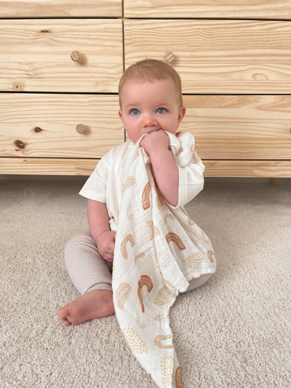 aden + anais™ organic cotton muslin merliukai (3 vnt.) - Tiny Humans