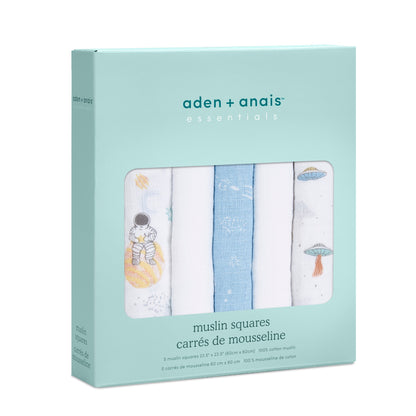 aden + anais™ essentials classic muslin merliukai (5 vnt.) - Tiny Humans