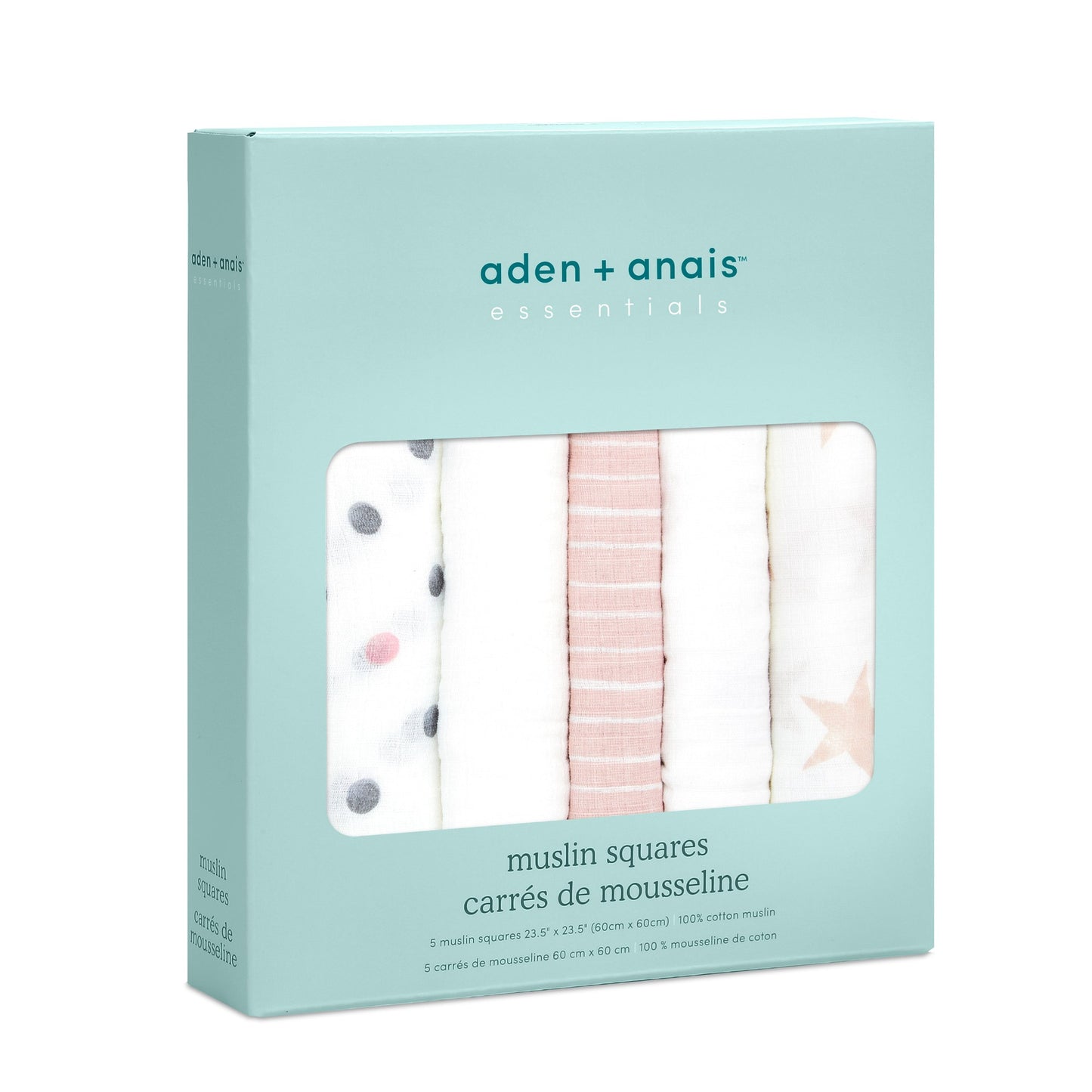 aden + anais™ essentials classic muslin merliukai (5 vnt.) - Tiny Humans