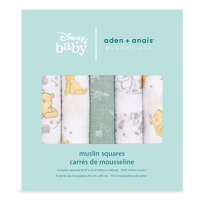 aden + anais™ essentials classic muslin merliukai (5 vnt.) - Tiny Humans