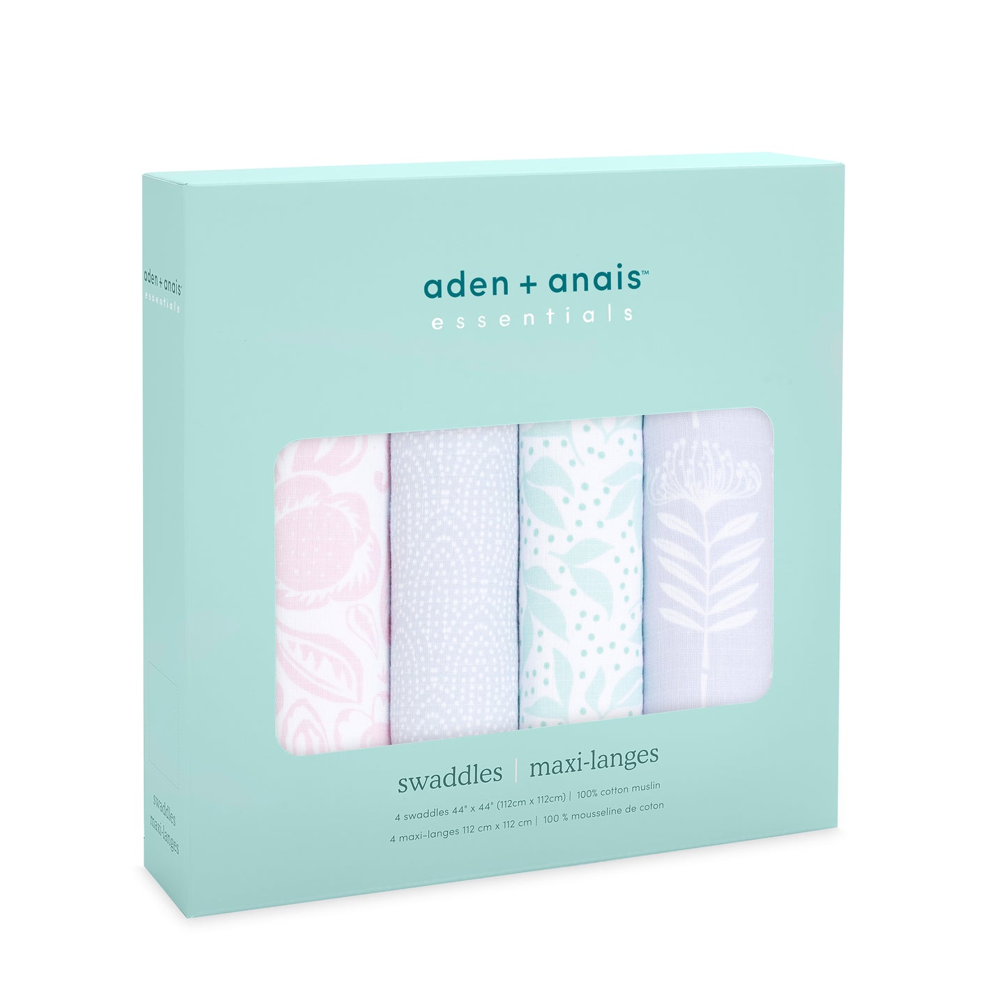 aden + anais™ essentials cotton muslin vystyklai (4 vnt.) - Tiny Humans