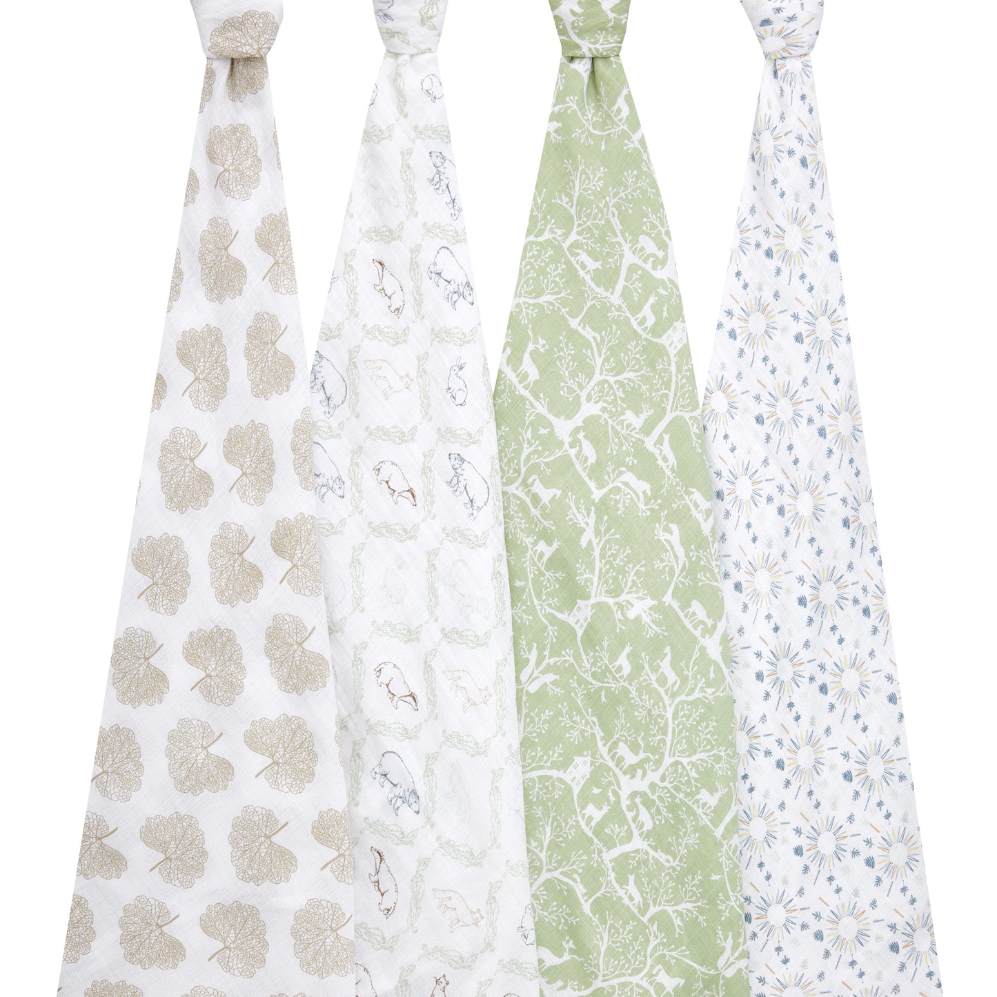 aden + anais™ essentials cotton muslin vystyklai (4 vnt.) - Tiny Humans