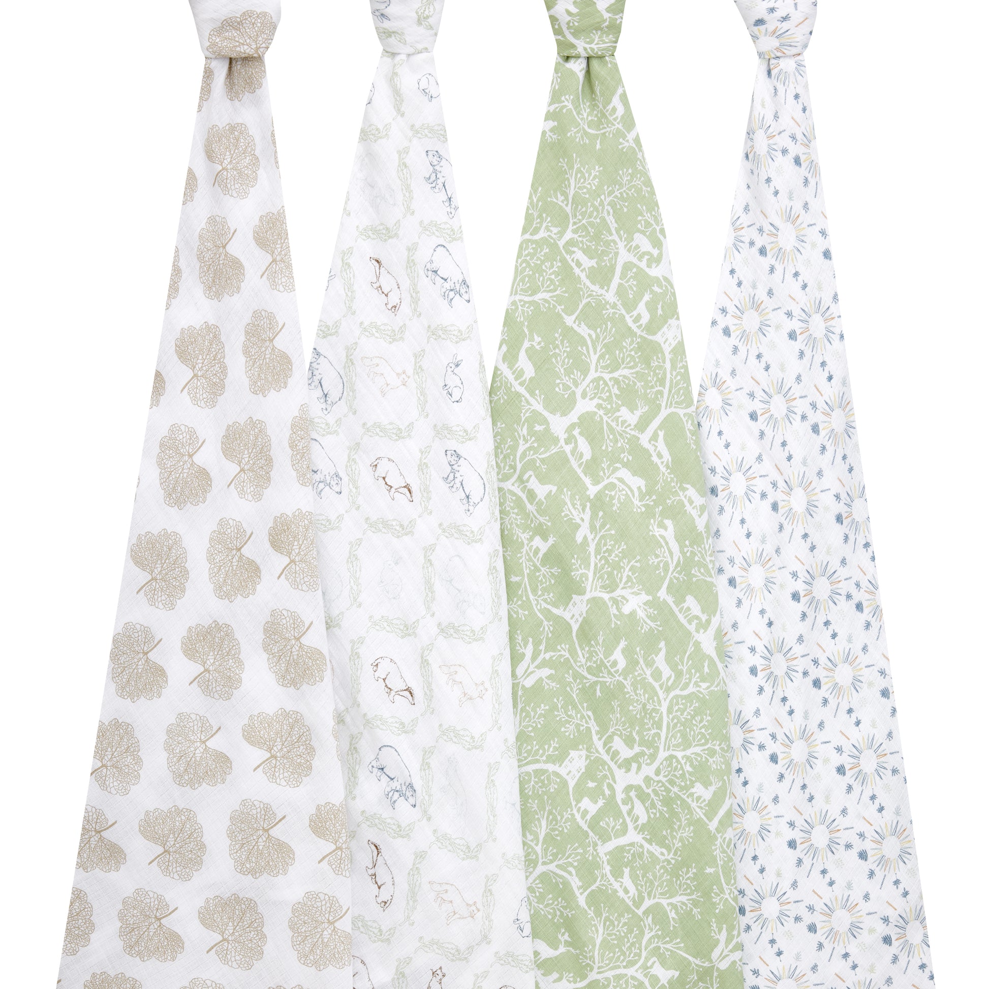 aden + anais™ essentials cotton muslin vystyklai (4 vnt.) - Tiny Humans