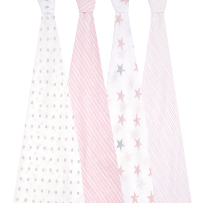 aden + anais™ essentials cotton muslin vystyklai (4 vnt.) - Tiny Humans