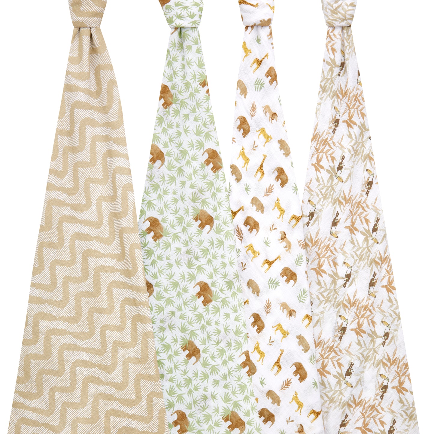 aden + anais™ essentials cotton muslin vystyklai (4 vnt.) - Tiny Humans