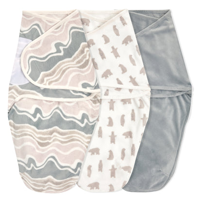 aden + anais™ essentials Velboa Easy Wrap vystyklai (3vnt.) - Tiny Humans