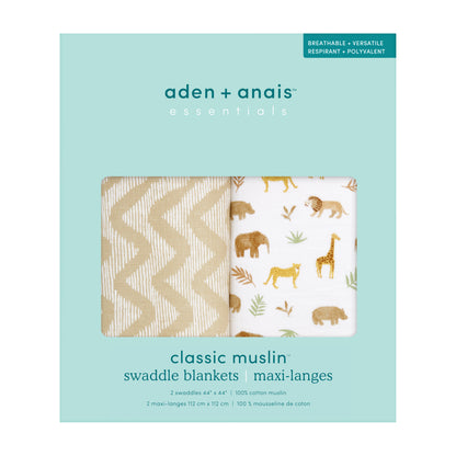aden + anais™ essentials muslino vystyklai (2 vnt.) - Tiny Humans
