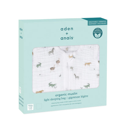 aden+anais™ Organic muslino miegmaišis 1.0 TOG - Tiny Humans