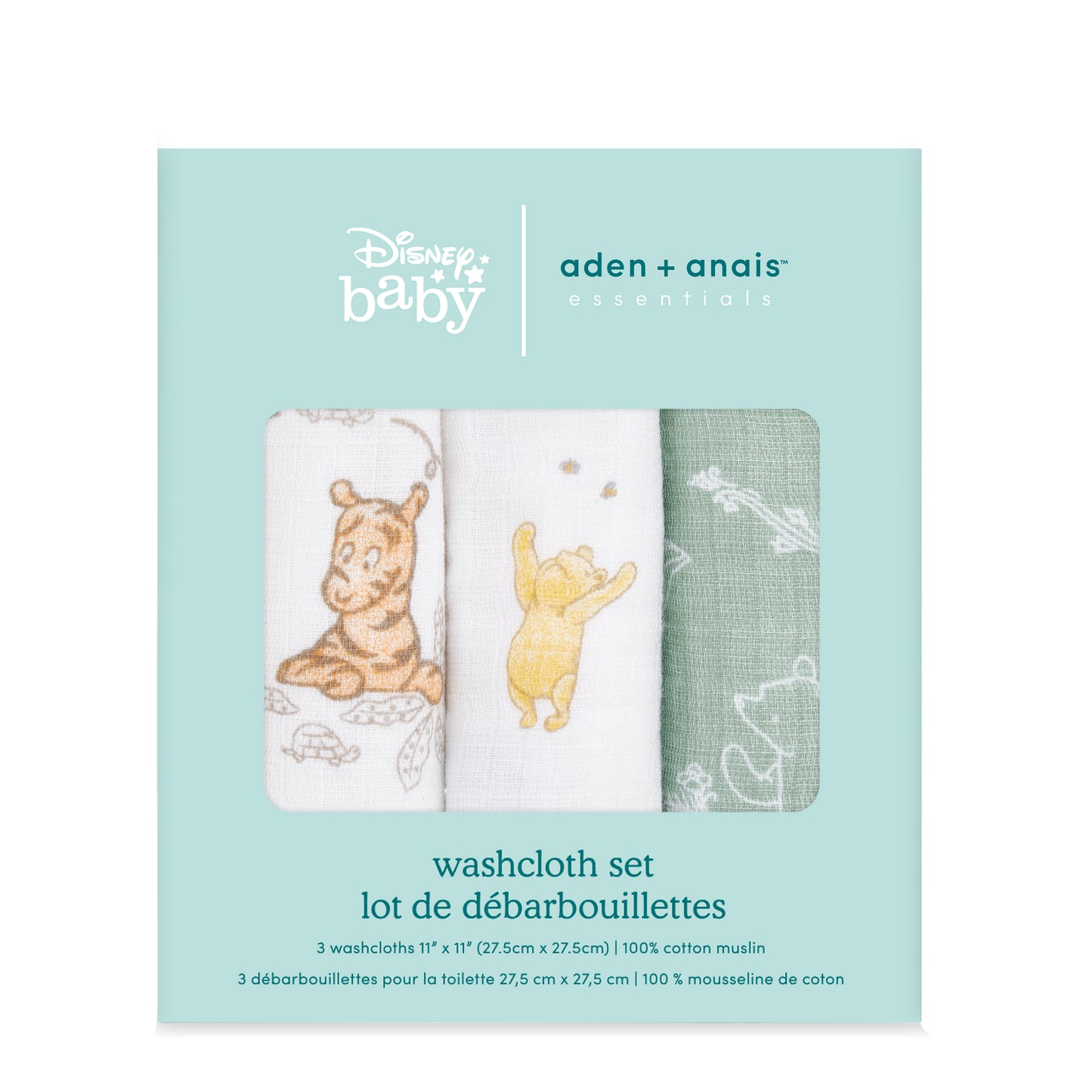 aden + anais™ essentials kūdikio plaušinės (3 vnt.) - Tiny Humans