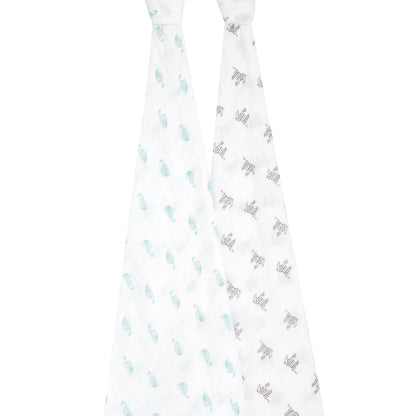 aden + anais™ organic muslin vystyklai (2 vnt.) ištrint - Tiny Humans