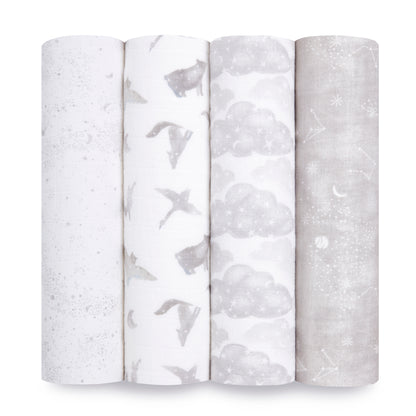 aden + anais™ Organic muslin vystyklai (4 vnt.) - Tiny Humans