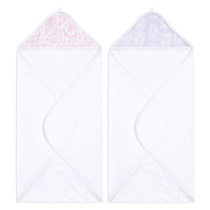 aden + anais™ essentials rankšluosčiai su gobtuvu (2 vnt.) - Tiny Humans