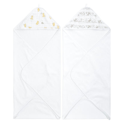 aden + anais™ essentials rankšluosčiai su gobtuvu (2 vnt.) - Tiny Humans