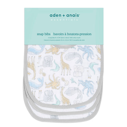 aden + anais™ snap bibs užsegami seilinukai (3 vnt.) - Tiny Humans